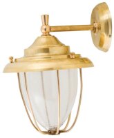 Glanzvolle Wandlampe GREVENA Messing Glas Maritim