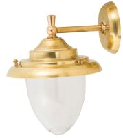 Wandlampe Au&szlig;en Glas Messing Haus Maritim IP23
