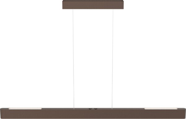 LED Pendelleuchte dimmbar 2200-3000K Alu Kakao L:130 cm