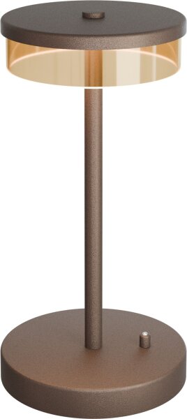 LED Tischlampe dimmbar 2200-2700K Glas Kakao H:35 cm