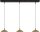 LED Hängelampe dimmbar 2200-2700K Schwarz Gold L:100 cm