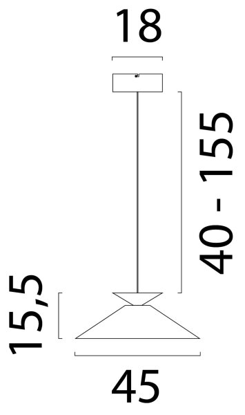 LED Pendelleuchte dimmbar 2200-2700K Kakao Ø45 cm