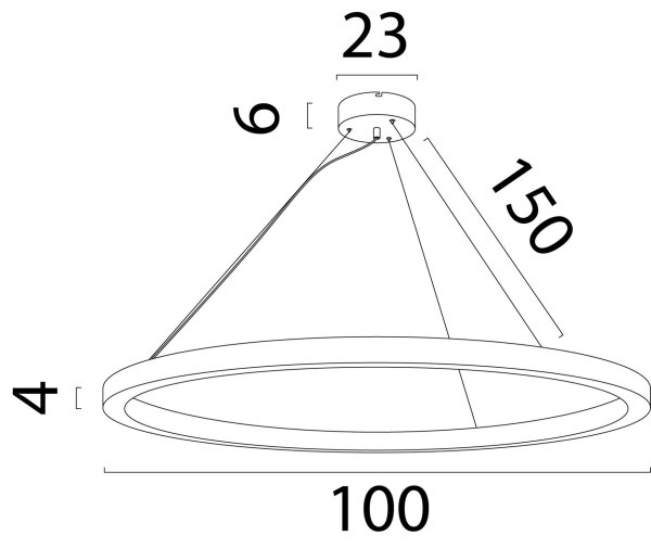 LED Hängelampe dimmbar 2700K Beige Ø100 cm rund