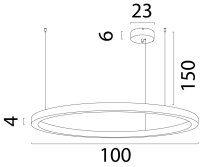LED Hängelampe dimmbar 2700K Perlweiß...