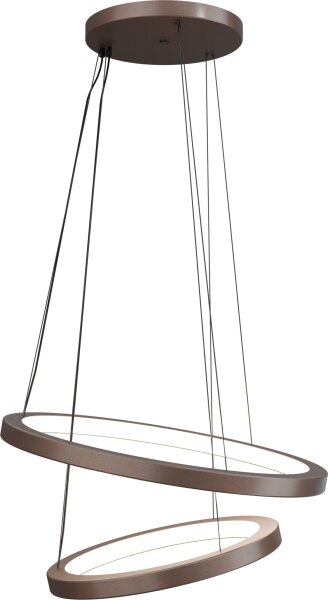LED Hängelampe dimmbar 2700K Schwarz Kakao L:70 cm