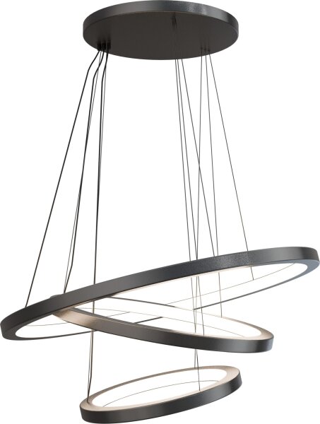 LED Hängelampe dimmbar 2700K Schwarz Metall B:100 cm