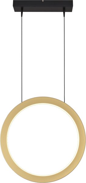 LED Pendelleuchte dimmbar 2700K Schwarz Gold L:50 cm