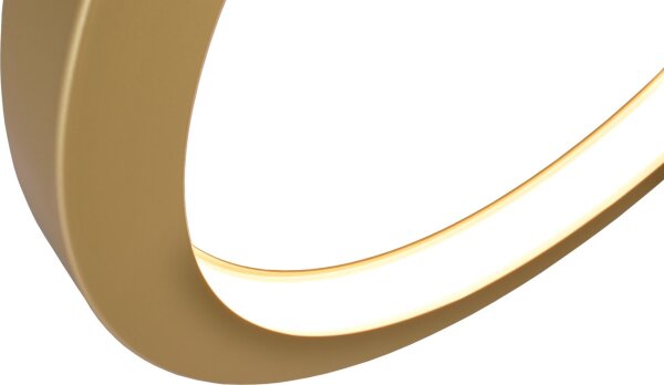 LED Pendelleuchte dimmbar 2700K Schwarz Gold L:50 cm