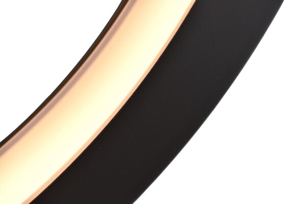 LED Hängelampe dimmbar 2700K Schwarz L:70 cm rund
