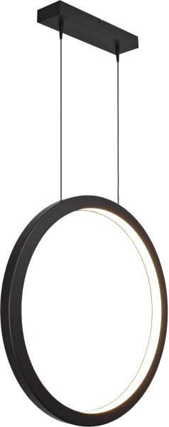 LED Hängelampe dimmbar 2700K Schwarz L:70 cm rund