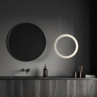 LED Pendelleuchte dimmbar 2700K Schwarz Wei&szlig; L:50 cm