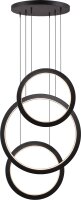 LED Pendelleuchte dimmbar 2700K Schwarz Metall Ø50 cm