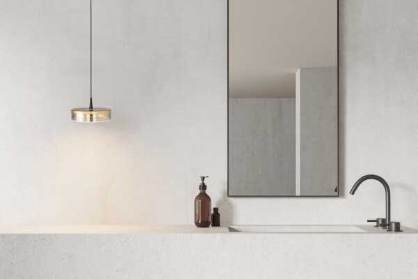 LED Hängelampe dimmbar 2200-2700K Glas Schwarz B:16 cm