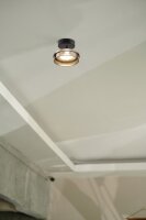 LED Deckenlampe dimmbar 2200-2700K Glas Gold Ø16 cm