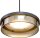 LED Hängelampe dimmbar 2200-2700K Glas Schwarz L:160 cm