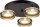 LED Deckenlampe dimmbar 2200-2700K Glas Schwarz B:35 cm
