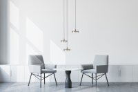 LED Hängelampe dimmbar 2200-2700K Gold Nickel B:35 cm