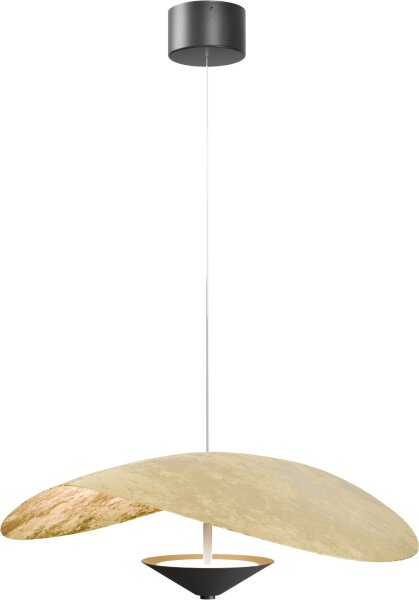 LED Hängelampe 2200-2700K Schwarz Blattgold Ø60 cm