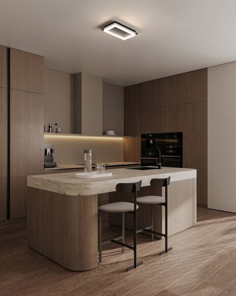 LED Deckenlampe indirekt dimmbar 2200-2700K Schwarz