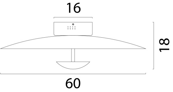 LED Deckenleuchte dimmbar 2200-2700K Schwarz Nickel