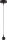LED Hängelampe dimmbar 2200-3000K Schwarz Ø6 cm