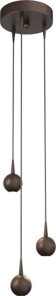 LED Hängelampe dimmbar 2200-3000K Kakao L:17 cm Kugel