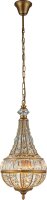 H&auml;ngelampe Kristallglas Gold E14 &Oslash;30 cm antik klar
