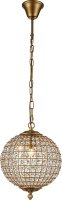 H&auml;ngelampe Kristallglas Gold E27 &Oslash;34 cm antik klar