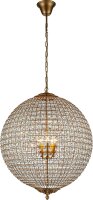 H&auml;ngelampe Kristallglas Gold E14 &Oslash;80 cm antik klar
