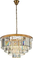 Hängelampe Kristallglas Gold E14 Ø81 cm antik...
