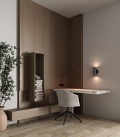 Wandlampe indirekt Up Down Schwarz GU10 T:9,5 cm