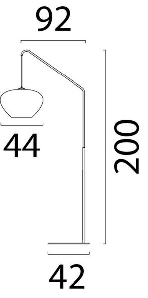 Stehlampe blendarm Karton Kakao Natur E27 H:200 cm
