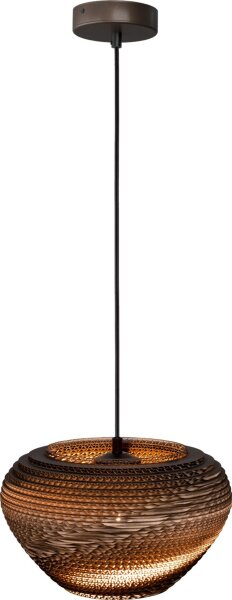 Pendelleuchte blendarm Karton Kakao Natur E27 B:29 cm