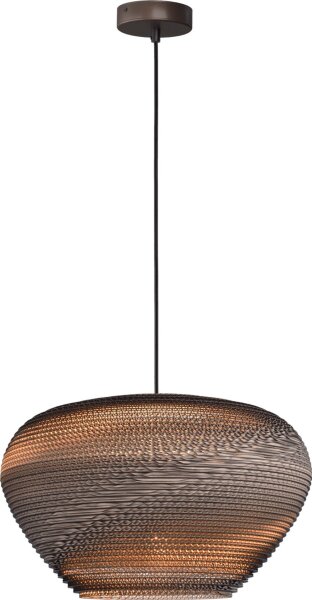 Pendelleuchte blendarm Karton Kakao Natur E27 Ø44 cm