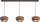Hängelampe blendarm Karton Kakao Natur E27 L:130 cm