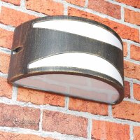 Moderne Wandlampe Außen Gold Schwarz aus Aluminium
