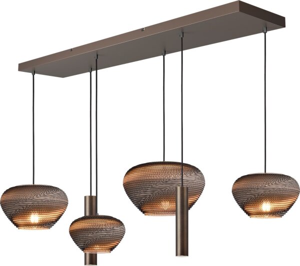 Pendelleuchte Karton Kakao Natur E27 GU10 L:130 cm