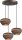 Pendelleuchte blendarm Karton Kakao Natur E27 B:24 cm