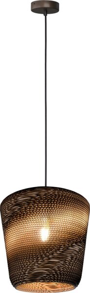 Hängelampe Karton Metall Kakao Natur E27 B:34 cm rund