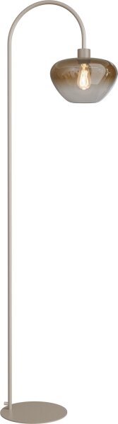 Bogenlampe Glas Metall Beige Gold E27 H:168 cm Modern