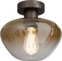 Deckenleuchte blendarm Glas Kakao Gold E27 Ø24 cm