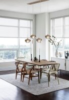 Pendelleuchte Glas Beige Gold E27 GU10 L:130 cm
