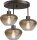 Deckenleuchte Glas Kakao Gold E27 H:28,5 cm rund