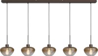 H&auml;ngelampe Glas Kakao Gold E27 L:160 cm Farbverlauf