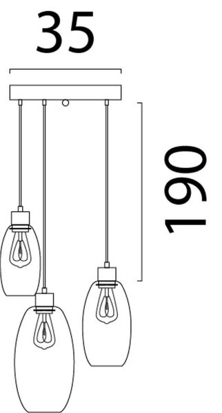 Hängeleuchte Glas Aluminium Kakao Gold E27 B:35 cm rund