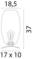 Tischlampe Aluminium Glas Kakao Gold E27 H:37 cm