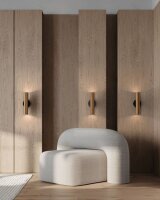 Wandlampe Up Down Schwarz Messing GU10 T:9 cm antik