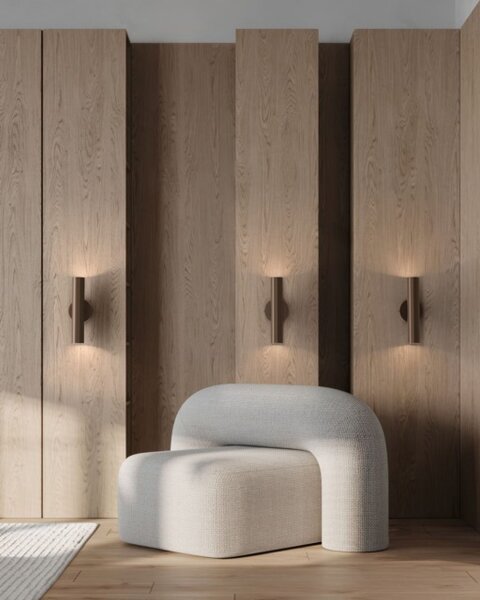 Wandlampe indirekt Up Down Kakao GU10 B:5,4 cm rund
