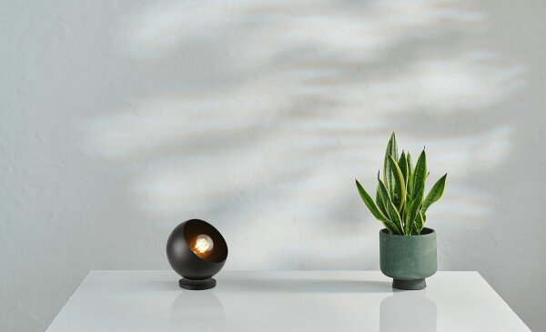 Tischlampe magnetisch Schwarz E27 H:15 cm verstellbar