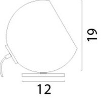 Tischlampe Schwarz Rotbraun E27 H:19 cm Kugel flexibel